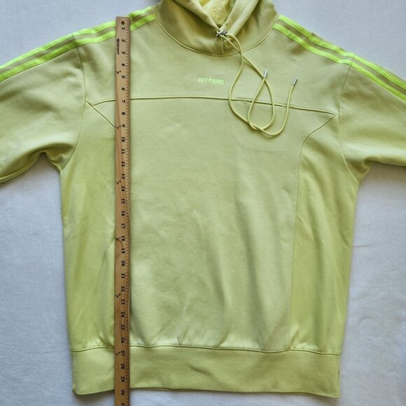 Adidas X Ivy Park Beyonce Yellow Hooded Sweatshirt Oversized Unisex Sporty Cute - Picture 12 of 13